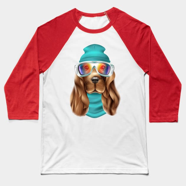 Dog Suit Baseball T-Shirt by Mako Design 